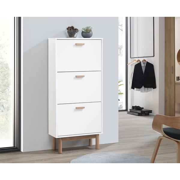 Bela preklopna omarica za čevlje Melanie – Støraa-image-1