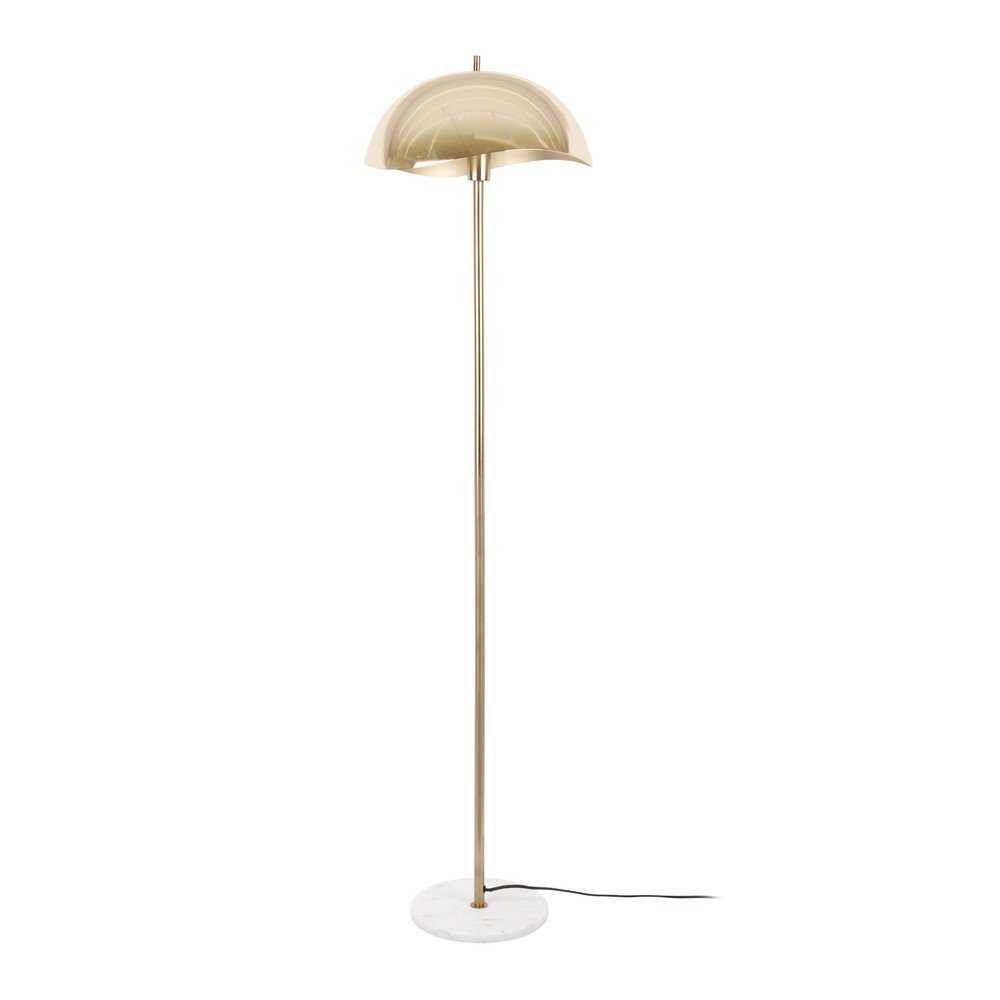 Stoječa svetilka v zlati barvi s kovinskim senčilom (višina 154 cm) Waved