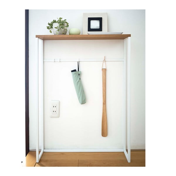 Bela/svetlo rjava stranska mizica 18.5x60 cm Tower – YAMAZAKI-image-2