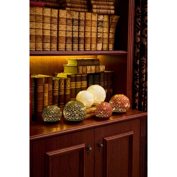 Bordo rdeča svetlobna dekoracija ø 12 cm Frida – Sirius-image-1