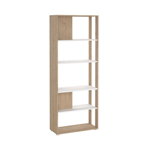 Bel/naraven regal v hrastovem dekorju 80x205 cm Sign – Tvilum-image-3