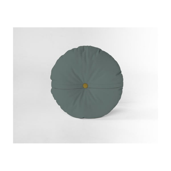 Okrogla okrasna blazina z žametno prevleko Velvet Atelier Turquoise, ⌀ 45 cm-image-1