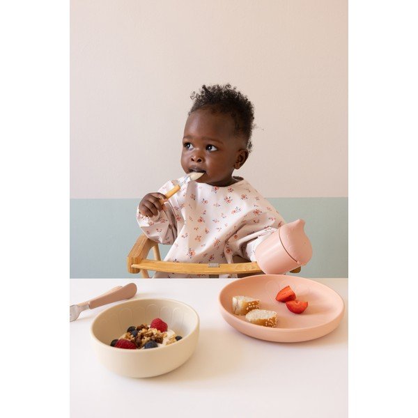 Silikonski otroški jedilni pribor barvi oker rumene in terakote 3 ks Tuscany Mix – Cam Cam Copenhagen-image-1