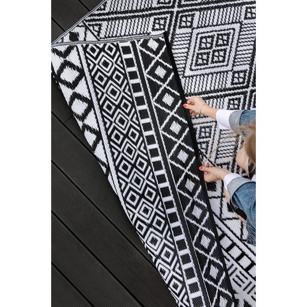 Črno-bela zunanja preproga Green Decore Relic, 150 x 240 cm-image-3