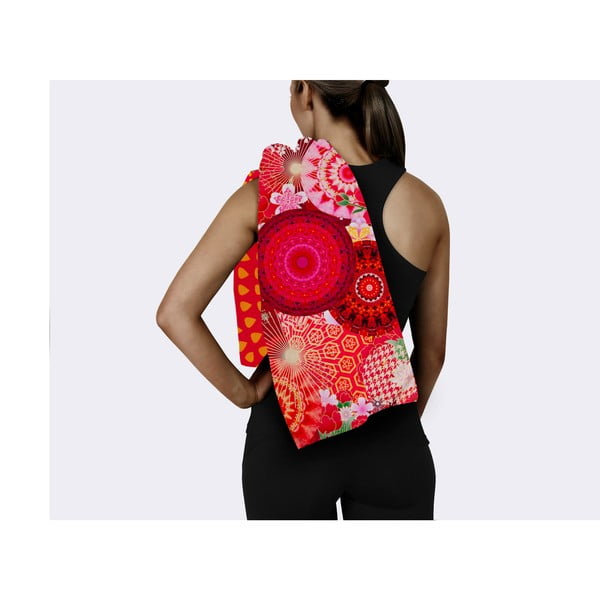 Rdeča hitro sušeča brisača za na plažo 50x100 cm – HIP-image-2