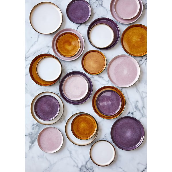 Črna/vijolična skledica iz kamenine Gastro Black/Purple – Bitz-image-1