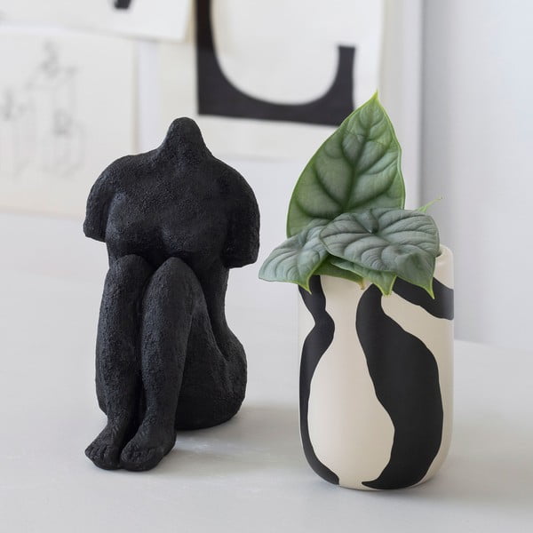 Črno-bela keramična skodelica za zobne ščetke Icon - Mette Ditmer Denmark-image-4