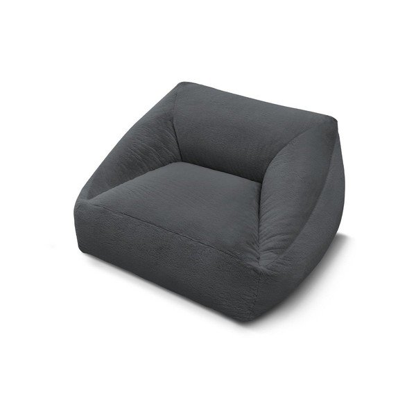 Temno siva vreča za sedenje iz umetnega krzna Lilibet – Bobochic Paris-image-3