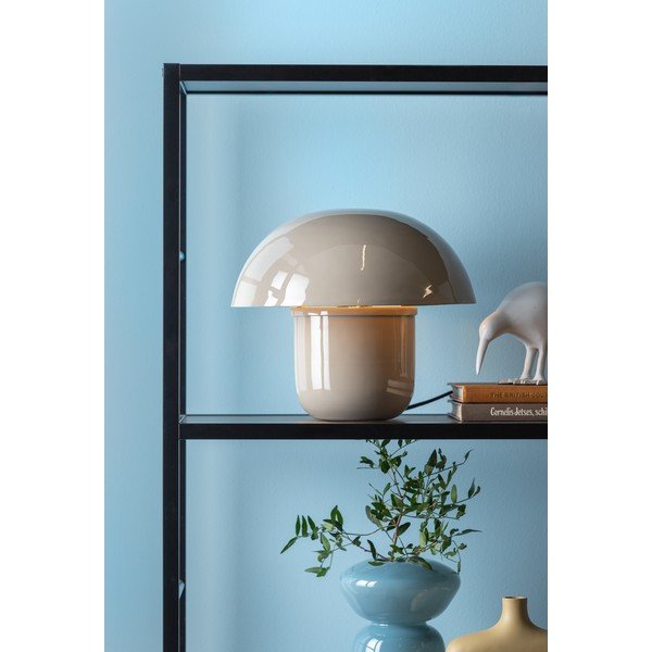 Siva namizna svetilka s kovinskim senčilom (višina 25 cm) Fat Mushroom – Leitmotiv-image-1