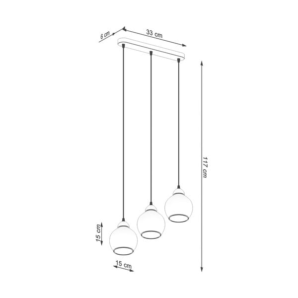Črna viseča svetilka ø 15 cm Grande – Sollux-image-4