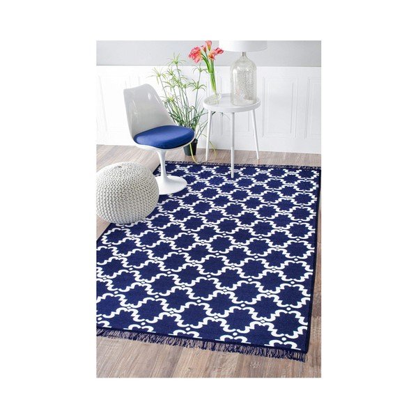 Modro-bela dvostranska preproga Risus, 160 x 250 cm-image-4