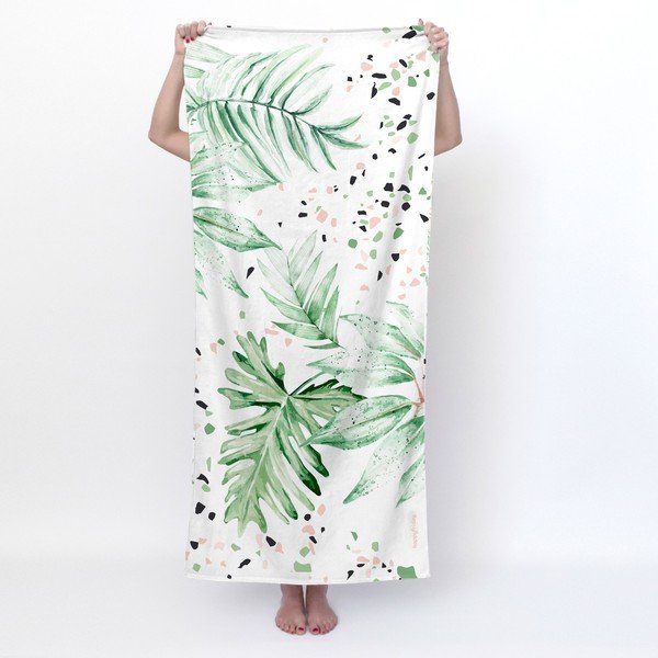 Bela/zelena brisača 70x150 cm Delicate – Happy Friday-image-2