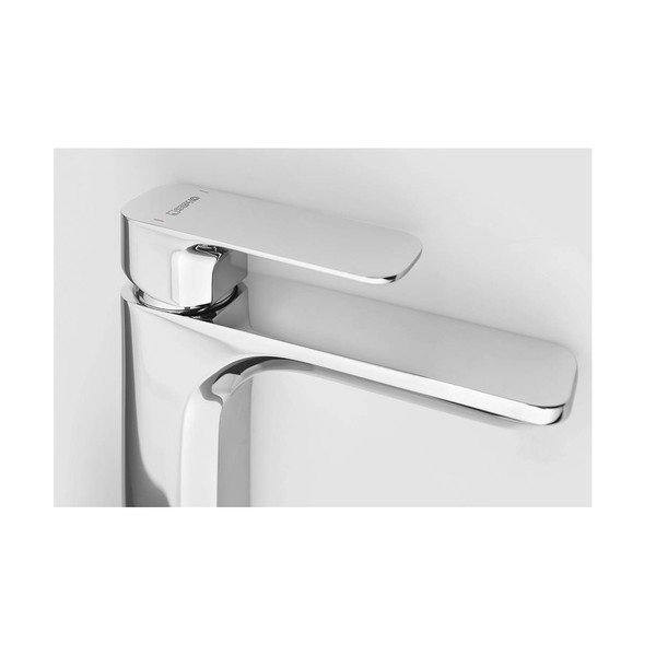 Stoječa armatura za umivalnik v sijajno srebrni barvi Spy – Sapho-image-4