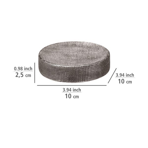 Keramičen podstavek za milo v srebrni barvi Rivara – Wenko-image-4