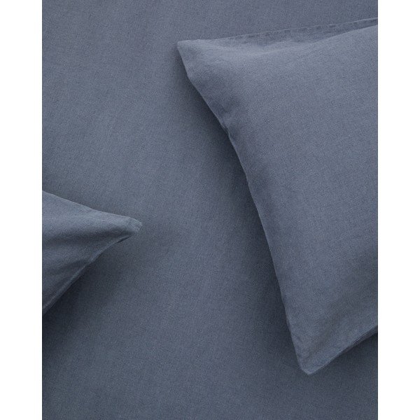 Prašno modra podaljšana posteljnina za zakonsko posteljo iz mešanice lana 240x220 cm Simmel – Kave Home-image-4