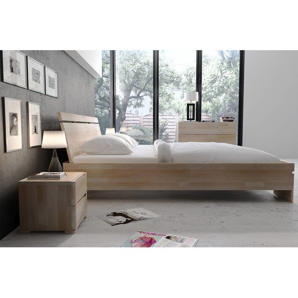 Nočna omarica iz bukovega lesa z 2 predaloma SKANDICA Sparta-image-1