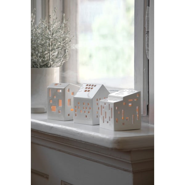 Beli keramični svečnik Kähler Design Urbania Lighthouse Functio-image-1