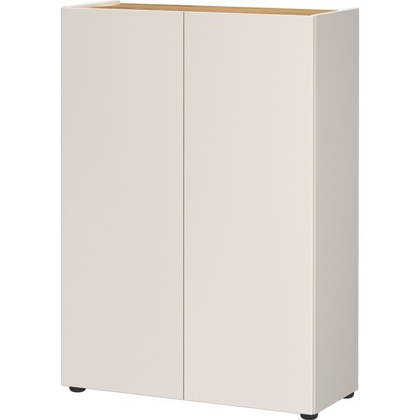 Kremno bela omarica v hrastovem dekorju 74x105x33 cm Alviano – Germania