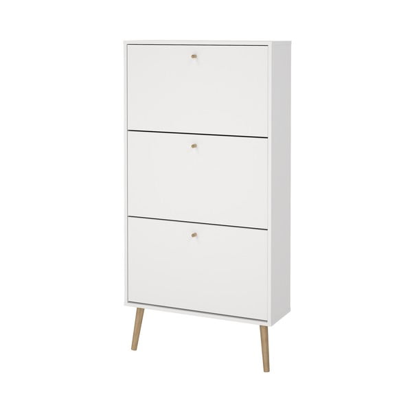 Bela preklopna omarica za čevlje Bodo – Tvilum-image-3