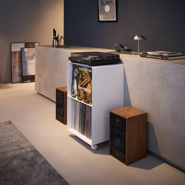 Bel kovinski regal na koleščkih 40x73x38 cm Tower – YAMAZAKI-image-1