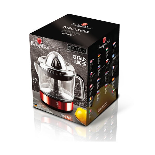 Rdeč električen ožemalnik Burgundy Metallic Line - BerlingerHaus-image-3