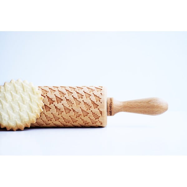 Lesen božični reliefni valjček za testo Valek Trees-image-1