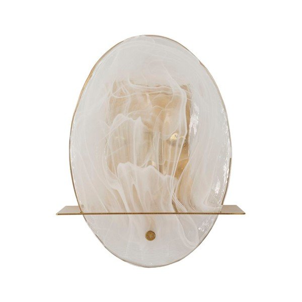 Steklena stenska svetilka v zlati barvi Portlan – Mauro Ferretti