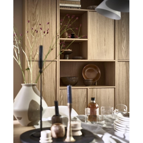 Modularna knjižna polica v hrastovem dekorju v naravni barvi 217x243 cm Modulair – vtwonen-image-2