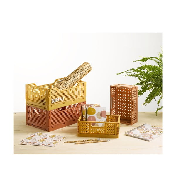 Svetlo rožnata plastična škatla za shranjevanje 21x14.5x8 cm – Homéa-image-3