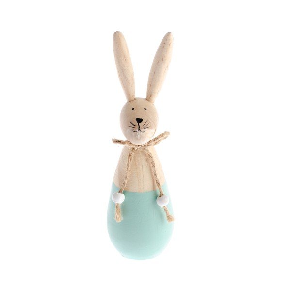 Lesen okrasek z modrimi detajli Dakls Happy Easter Hare, višina 15 cm