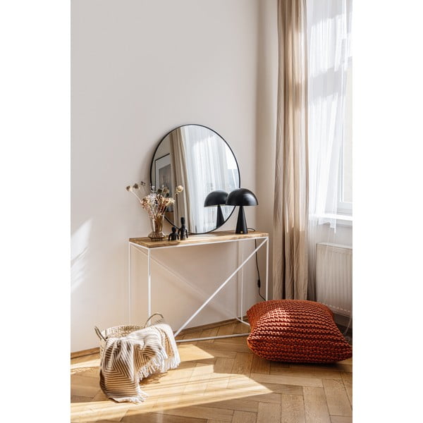 Črno stensko ogledalo Bonami Essentials Layla, ø 80 cm-image-2