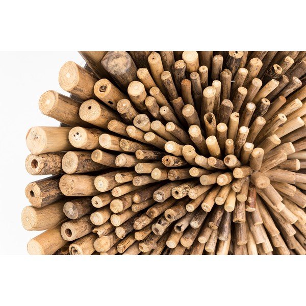Stenska dekoracija iz tikovega lesa WOOX LIVING Bee, ⌀ 70 cm-image-1