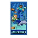 Modra otroška brisača iz mikrovlaken 70x140 cm Minecraft "Underwater Fun" – Jerry Fabrics