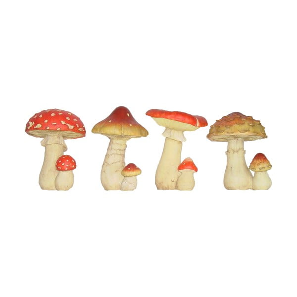 Vrtne figurice iz poliresina v kompletu 4 ks Toadstool – Esschert Design
