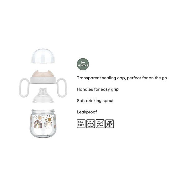 Bež plastična otroška skodelica 200 ml Sunshine & Rainbow – Mepal-image-4