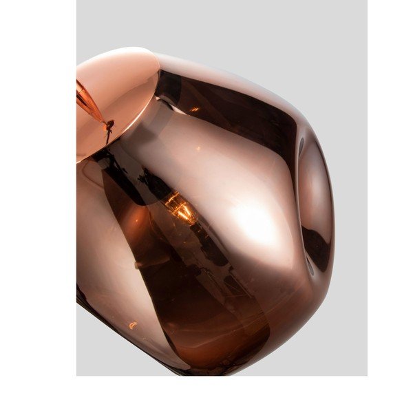 Steklena viseča svetilka v rožnato zlati ø 25 cm Lava – Nova Luce-image-3