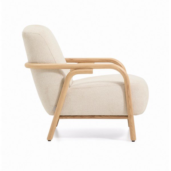 Bež fotelj iz šenilje Sylo – Kave Home-image-3