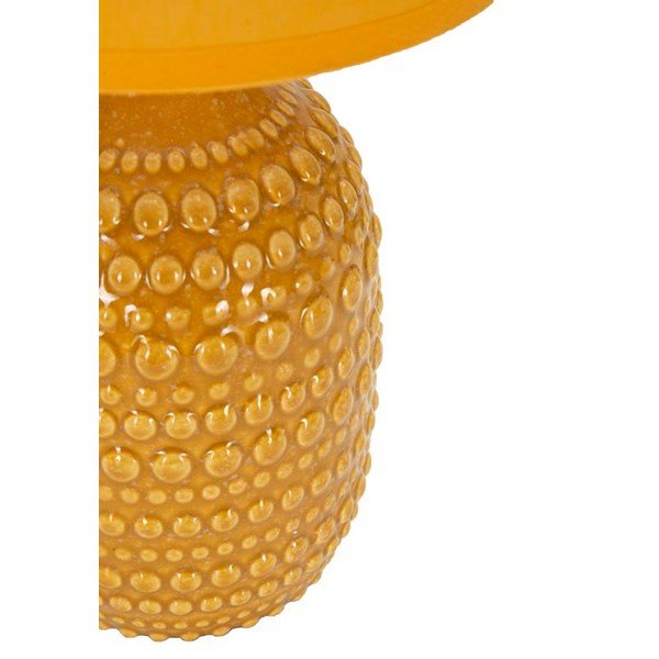 Gorčično rumena keramična namizna svetilka s tekstilnim senčilom (višina 30,5 cm) Points – Mauro Ferretti-image-2