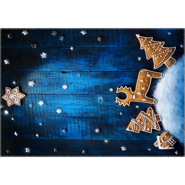 Preproga Vitaus Božično obdobje Modro nebo Piškotki, 50 x 80 cm