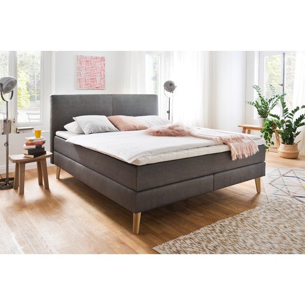 Antracitno siva boxspring postelja 160x200 cm Greta – Meise Möbel-image-4