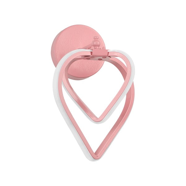 Rožnata kovinska LED stenska svetilka Sevinc – Squid Lighting