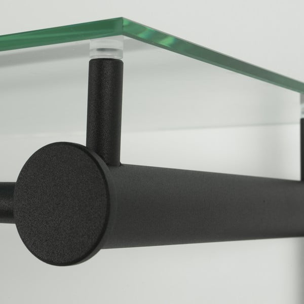 Črn kovinski stenski obešalnik s polico Suza – Spinder Design-image-3