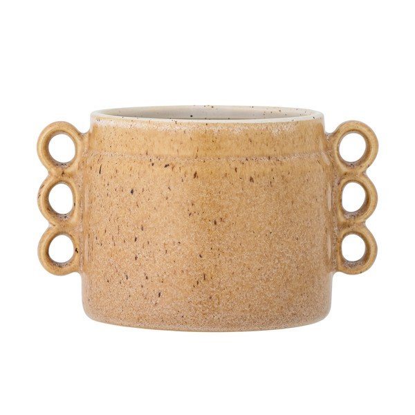 Ročno poslikan okrasni cvetlični lonec iz kamenine ø 15 cm Souri – Bloomingville