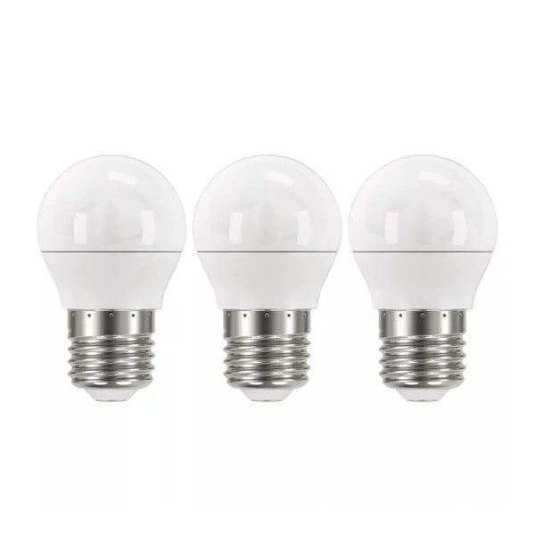 Nevtralne LED žarnice v kompletu 3 ks z žarnico E27, 5 W – EMOS