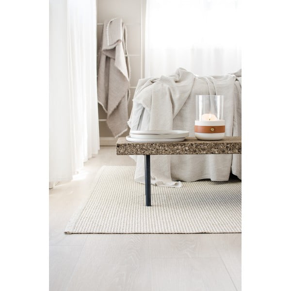 Kremno bela notranja in zunanja preproga 180x220 cm Mono Linen Vanilla – Pappelina-image-2