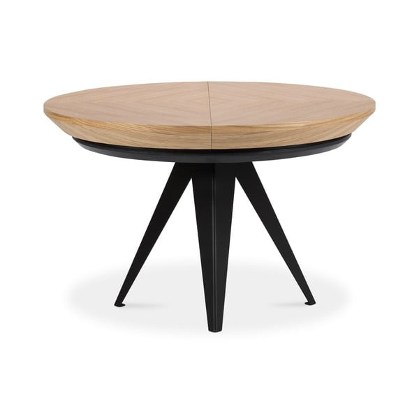 Okrogla raztegljiva jedilna miza z dodatno ploščo z mizno ploščo v hrastovem dekorju ø 120 cm Magnus – Windsor & Co Sofas-image-4