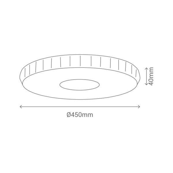 Okrogla stropna svetilka SULION Stern, ø 45 cm-image-1