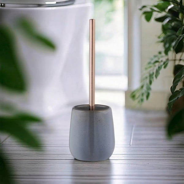 Siva keramična WC ščetka Sirmione – Wenko-image-1