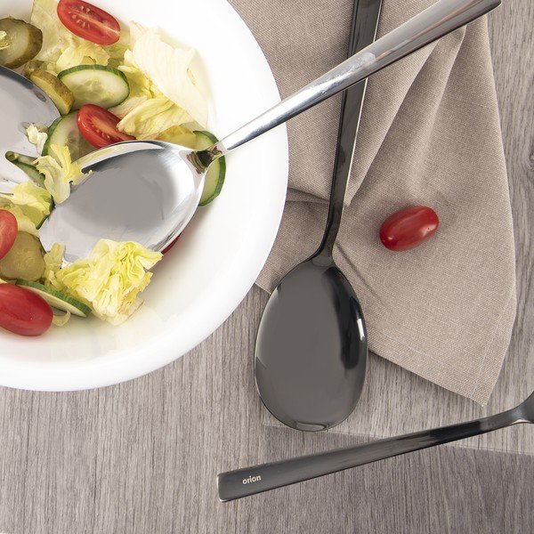 Pribor za solato iz nerjavečega jekla Black – Orion-image-3