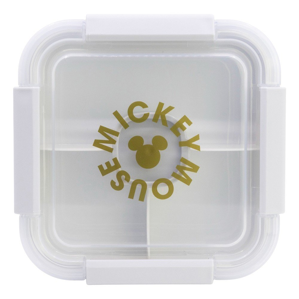 Bela plastična otroška posoda za malico Mickey Mouse